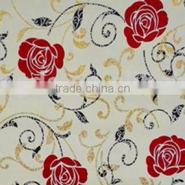 printed pvc soft tablecloth cute flowers design for daily use leather