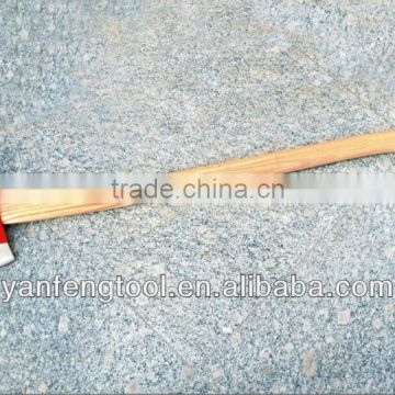 steel fire axe with long wooden handle A623