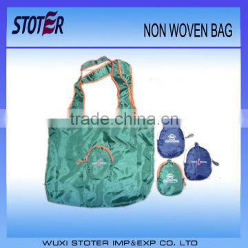 high quality foldable reusable bags with zipper foldable shopping bag