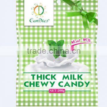 Fresh mint chewy milk candy