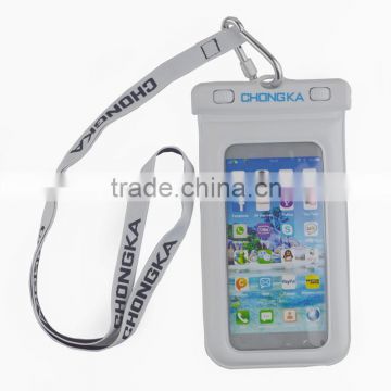Phone waterproof bag for tablet with carabiner