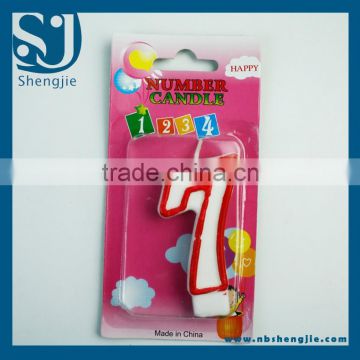Trade Assurance White colour number candle with colourful dots