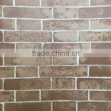 hot selling natural Brick stone textured 3d effect wallpaper with cheap price