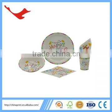 010 paper plate paper cup napkin party kits