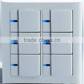 6gang switch CAD60120 wall switch new design wall switch and socket