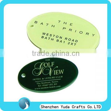 Oval acrylic key tag