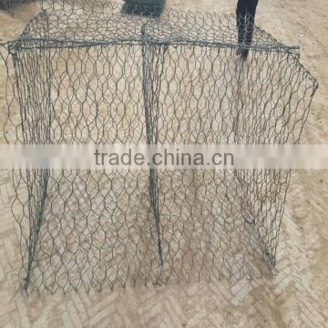2016 good quality low carbon PVC coated galvanized erosion control gabion baskets/double twist wire