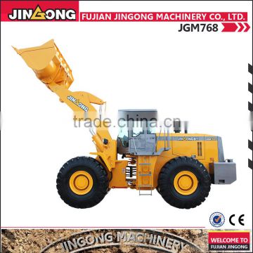 Manufacturer Articulated 6Ton JGM768 Wheel Loaders With Various Attachments