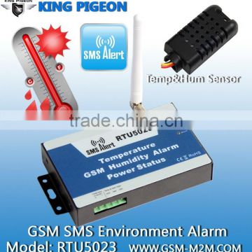 Wireless GSM SMS Temperature Humidity Power Failure Monitoring Control Alarm