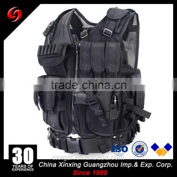 black/camo multi-pocket army and military equipment vest tactical gear vest