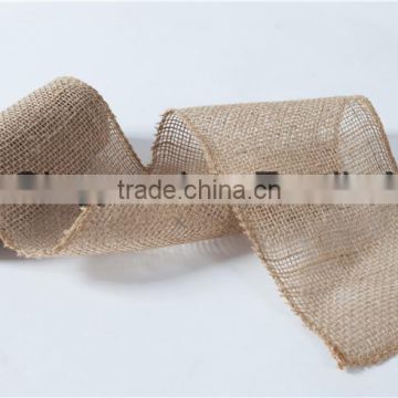 5''*5Y natural color jute ribbon ornaments for wedding party christmas