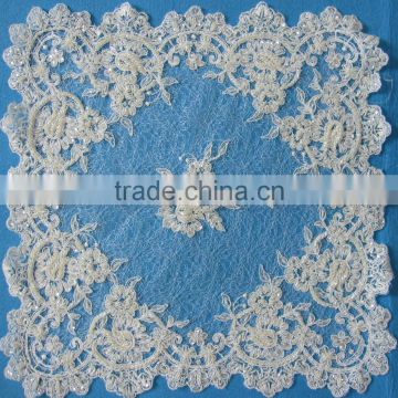 2017 handmade embroidery tablecloth beaded table cloth for wedding