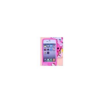 Hello kitty silicone iphone 4s case , pink white otterbox iphone 4s , price ,supplier