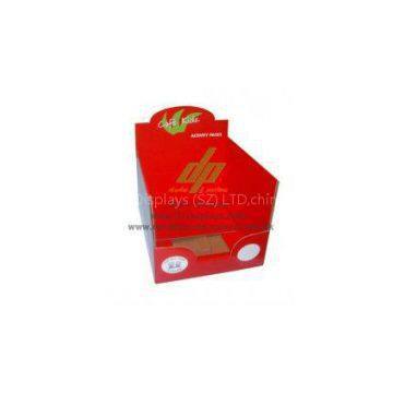 Red recycled paper material Countertop Counter , CDU , PDQ Display Shelf of table stand