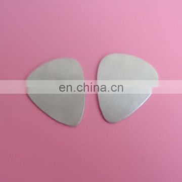 stainless steel plain guitar pick shaped metal plate