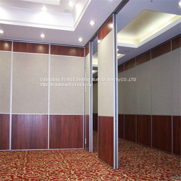 Movable Aluminum High Modern Wood Panels Office Hotel Sliding Folding Partition Walls