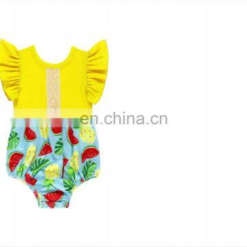 Toddler Girl Flutter Bodysuit Baby Clothing Romper Custom Bodysuit