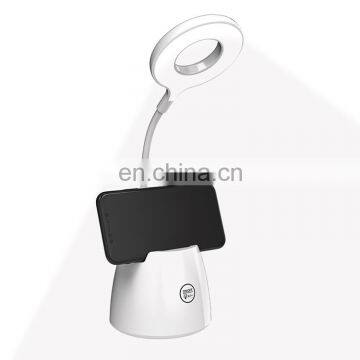 Adjustable flexible led studying reading lamp with pen holder twisted office computer desk light for desk