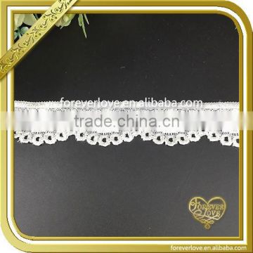 Cheap nylon spandex indian saree border lace trim elastic lace FLL-017