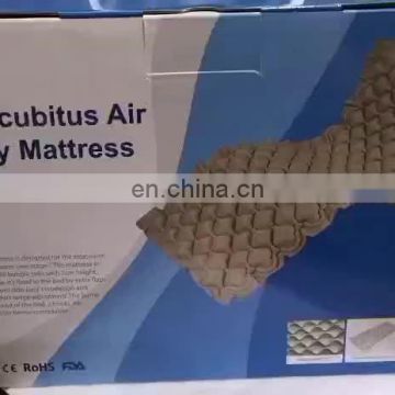 Inflatable Medical Anti decubitus Air Mattress with pump for health care therapy.