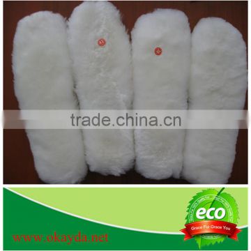 Top quality sheepskin wool shoe insoles/ soft leather insoles for winter boots