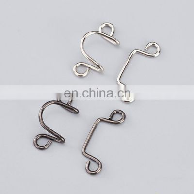 Nickel free golden collar trouser hook and eyes for dresses