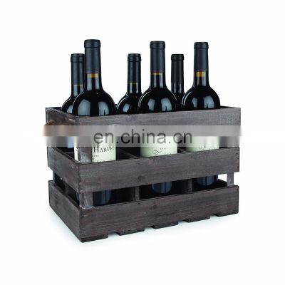 classical wooden packaging 6 bottle wooden wine box
