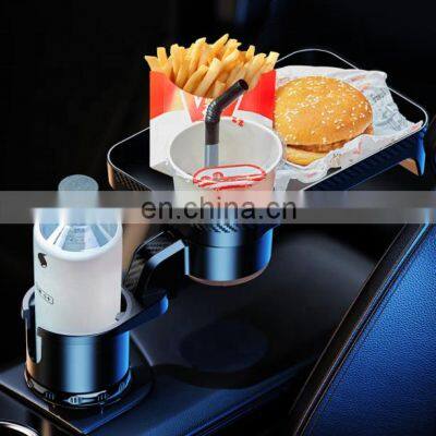 HFTM 4 in 1 universal black car visor tissue smart cellphone holder tray charger air freshener storage box electric mag safe