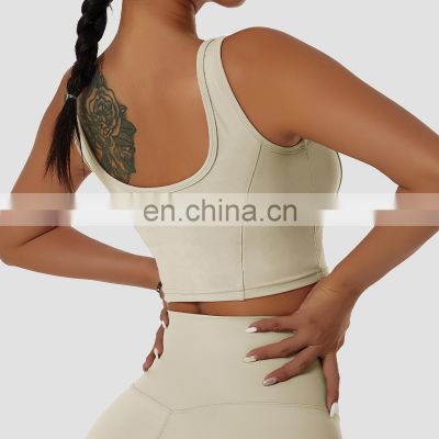 Factory Sales High Impact Sports Workout Bras Wide Straps Fitness Yoga Crop Tops