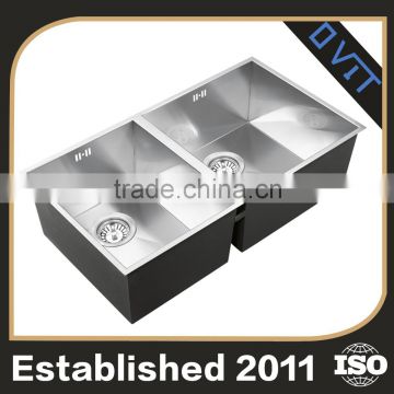 Guarantee 5 Years Double Bowl Kitchen Undermount China Stainless Steel Sink Manufacturers With Drainboard