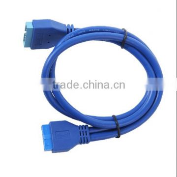 0.5M 2FT 2" USB 3.0 Motherboard 20 pin male plug to 20pin female extension cable