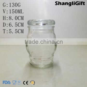 Two Type Glass Food Jar 150ml 5oz glass canning jars Food Grade
