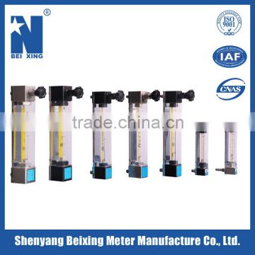 Glass tube type flow meter with stainless steel