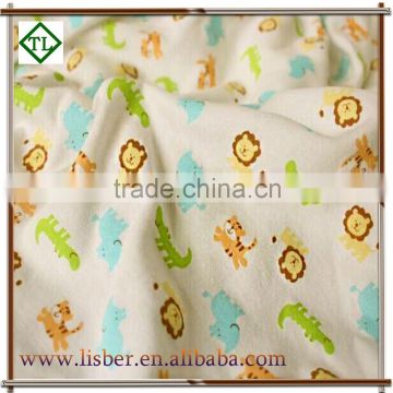 Wholesale eco-freindly prints 100 cotton knitted duoble jersey fabric for baby clothes