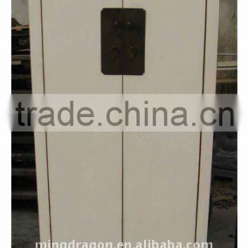 Chinese Antique Style Beijing Black Two Door Two Drawer Cabinet