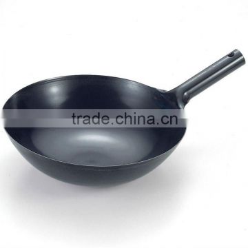 Quality iron wok pan 27cm (10.62in)for kitchen