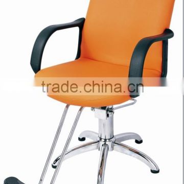 orange color lady's styling chairs old style classic salon chairs