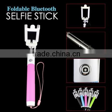 Hot new products for 2016 Handheld Self Portrait Rod promotion gifts wireless monopod selfie stick with bluetooth shutter button