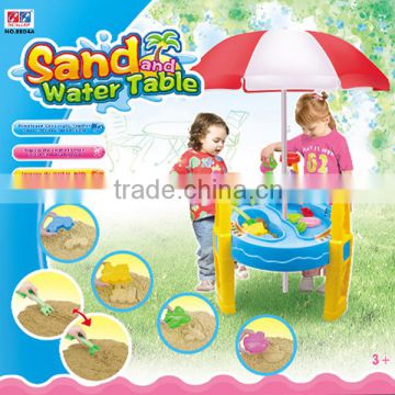 Outdoor Garden Table Kids Sandbox With Adjustable Canopy For Children