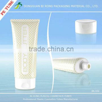 Large Oval Plastic Body Scrub Packaging Tubes