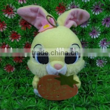 China plush rabbit rag doll keychain, soft plush mini animal hanging bag toy