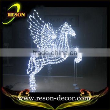 christmas outdoor led running horse light fly horse lighting