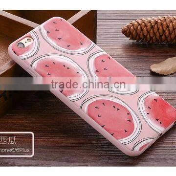 3D Custom Printed Production summer strawberry wattermelon TPU Cell Phone Case for iPhone 6 Phone Case