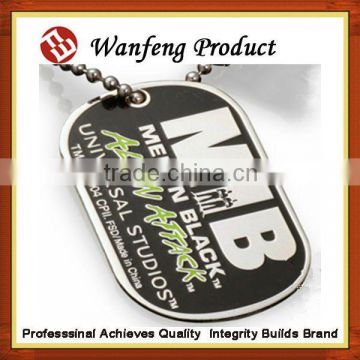 2015 latest products engraved custom logo dog tags with chain for men ,bank customer metal bank tags