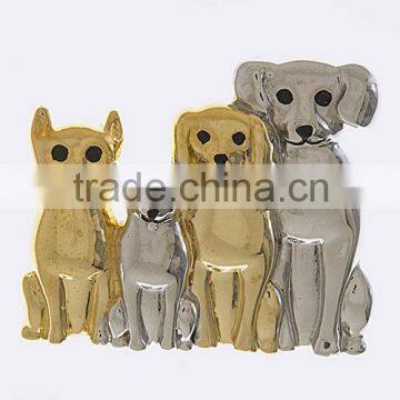 MULTI DOGS ALIGNED BROOCH