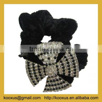 Boutique style French hair band with full rhinestone