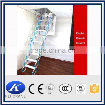 Electric remote control telescopic loft ladder