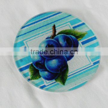 square fruit pattern PP paper glass coaster