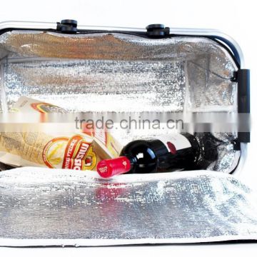 Insulated Folding Picnic Basket - Insulated Cooler with Carrying Handles