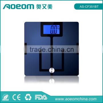 AOEOM 400lb/180kg Black Fat Digital Weighing Scale